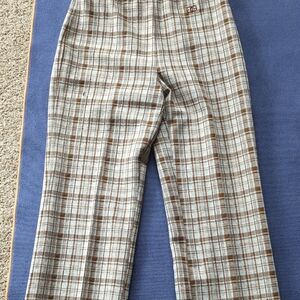 Givenchy Tan and Cream Checkered Trousers